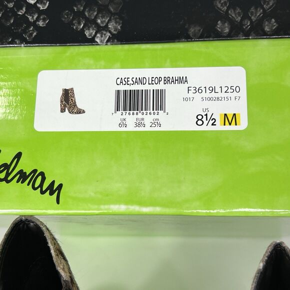 New Sam Edelman Bootie Size 8.5 Brown Leopard Calf Hair Chelsea Heels Boots - Picture 9 of 12